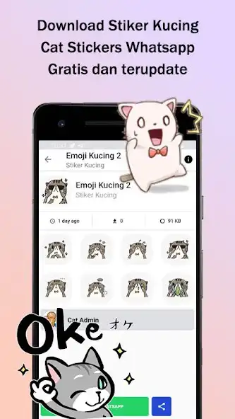 Play Stiker Kucing WA Bergerak Lucu  and enjoy Stiker Kucing WA Bergerak Lucu with UptoPlay