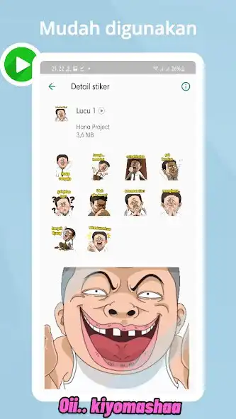 Play Stiker Lucu Bergerak WA Stiker as an online game Stiker Lucu Bergerak WA Stiker with UptoPlay