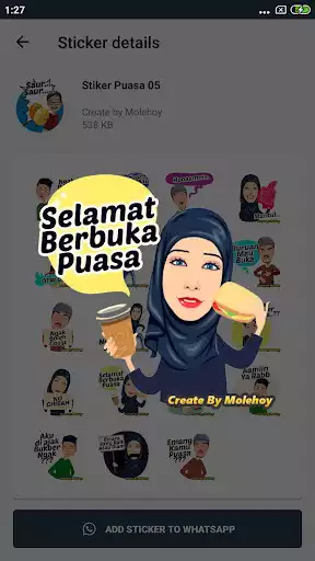 Play Stiker Puasa Ramadhan WAStickerApps as an online game Stiker Puasa Ramadhan WAStickerApps with UptoPlay
