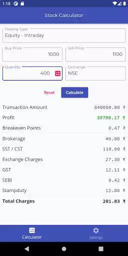 Play Stock Calculator as an online game Stock Calculator with UptoPlay