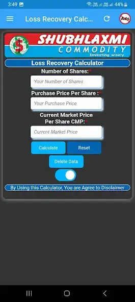 Play Stock Loss Recovery Calculator as an online game Stock Loss Recovery Calculator with UptoPlay