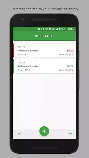 Play Stock Note (Transaction Saver) as an online game Stock Note (Transaction Saver) with UptoPlay
