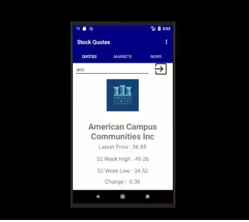 Play APK Stock Quotes  and enjoy Stock Quotes with UptoPlay com.excavator.stockquotes