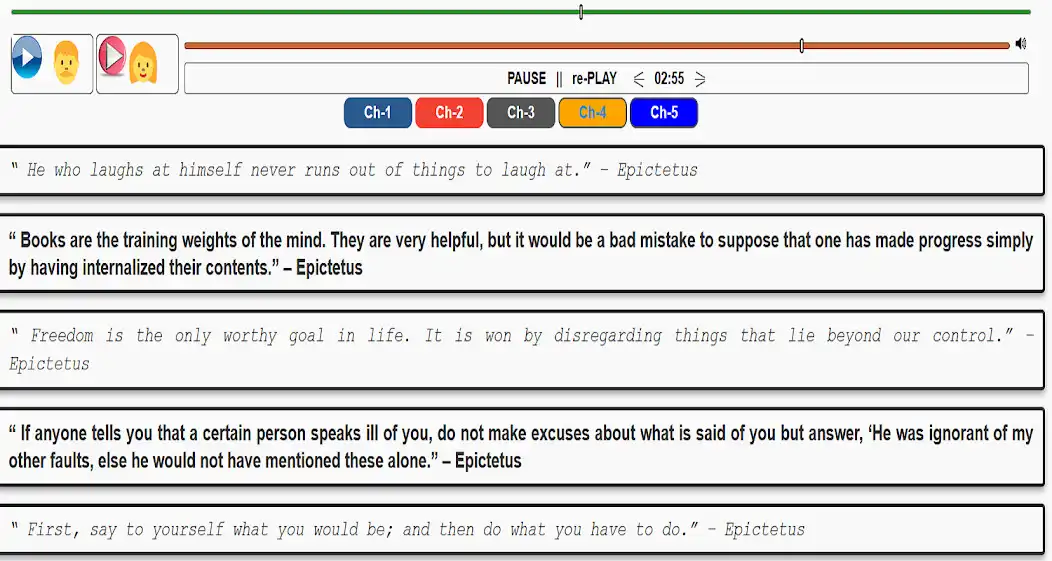 Play Stoics 450 Audio Quotes  and enjoy Stoics 450 Audio Quotes with UptoPlay