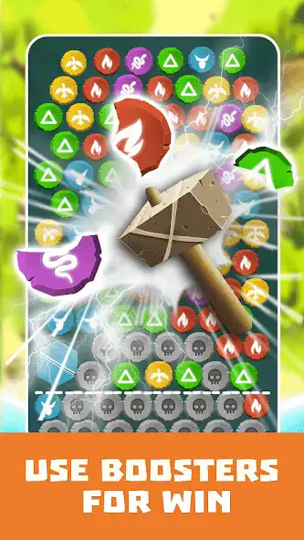 Play Stone Age Match-3 Puzzle as an online game Stone Age Match-3 Puzzle with UptoPlay