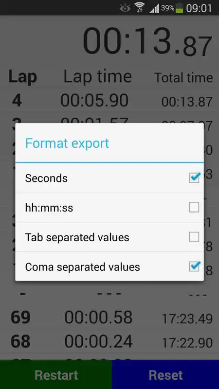 Play StopWatch Export