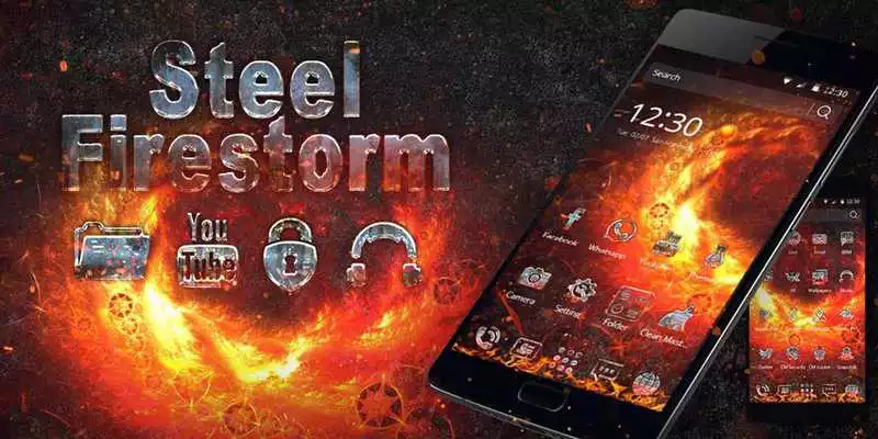 Play Storm Launcher Metal Icons Theme