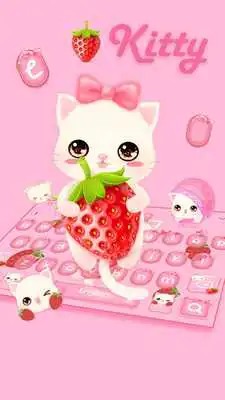Play Strawberry Kitty Cartoon Keyboard Theme Play Strawberry Kitty Cartoon Keyboard Theme