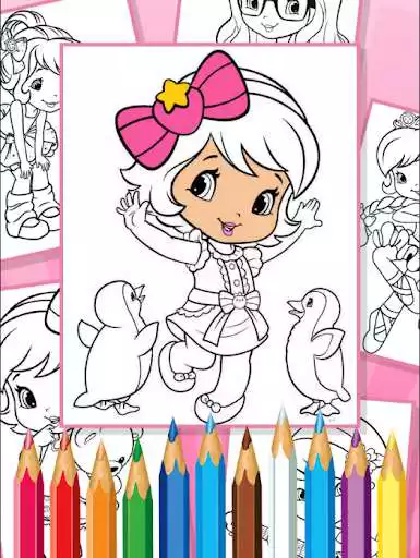 Play Strawberry Princess Girl Coloring Book