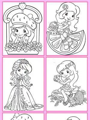 Play Strawberry Princess Girl Coloring Book