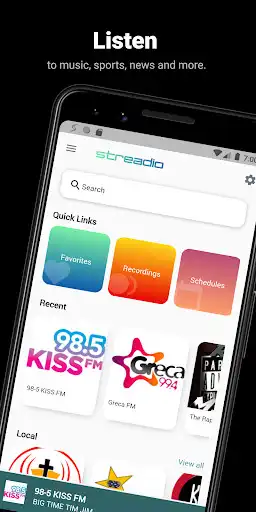 Play Streadio Radio Recorder and Player (Formerly Cue)  and enjoy Streadio Radio Recorder and Player (Formerly Cue) with UptoPlay