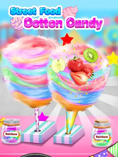 Play Street Food - Sweet Rainbow Cotton Candy Maker  and enjoy Street Food - Sweet Rainbow Cotton Candy Maker with UptoPlay