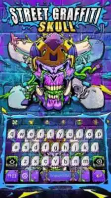 Play Street Graffiti Skull Keyboard Theme with Emojis