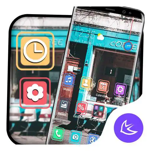 Play Street Old Cafe APUS Launcher theme APK