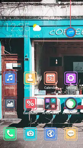 Play Street Old Cafe APUS Launcher theme  and enjoy Street Old Cafe APUS Launcher theme with UptoPlay