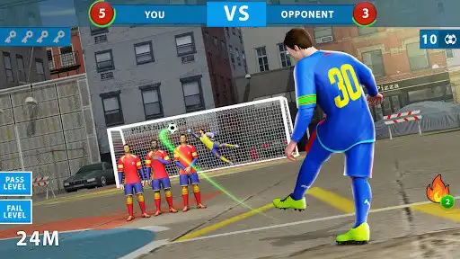 Play Street Soccer Kick Games as an online game Street Soccer Kick Games with UptoPlay