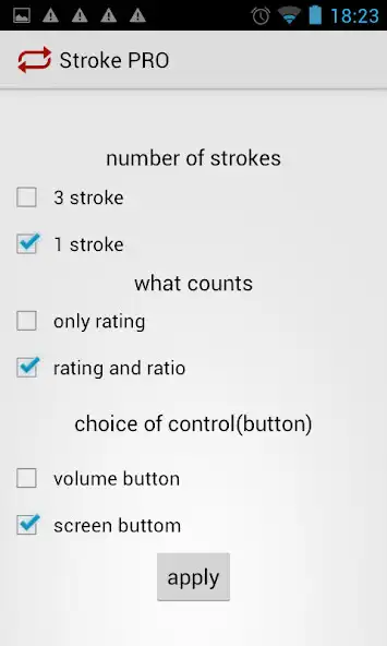 Play Stroke counter PRO as an online game Stroke counter PRO with UptoPlay