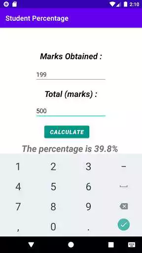 Play Student percentage calculator as an online game Student percentage calculator with UptoPlay