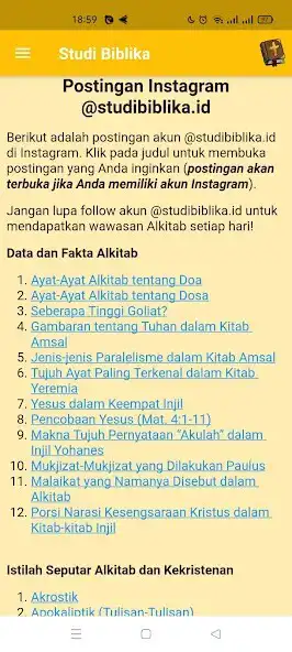 Play Studi Biblika: Belajar Alkitab as an online game Studi Biblika: Belajar Alkitab with UptoPlay