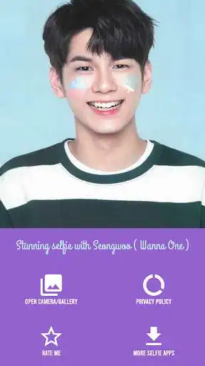 Play Stunning selfie with Seongwoo ( Wanna One ) as an online game Stunning selfie with Seongwoo ( Wanna One ) with UptoPlay