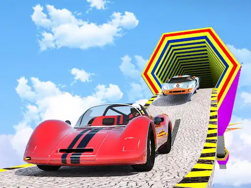 Play Stunt Car Vintage Race Carjump as an online game Stunt Car Vintage Race Carjump with UptoPlay