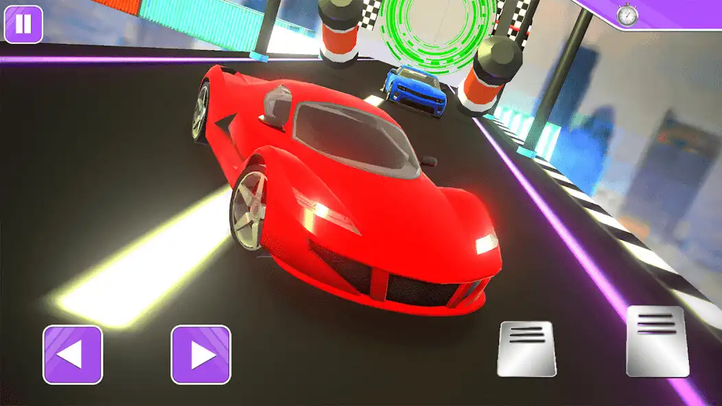 Play Stunt Race Games Mega Car Ramp as an online game Stunt Race Games Mega Car Ramp with UptoPlay