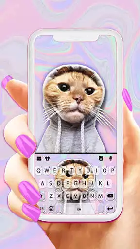 Play Stylish Kitten Keyboard Background  and enjoy Stylish Kitten Keyboard Background with UptoPlay