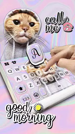 Play Stylish Kitten Keyboard Background as an online game Stylish Kitten Keyboard Background with UptoPlay