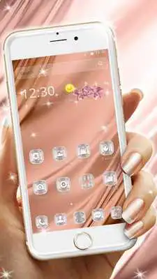 Play Stylish Rose Gold Silk Theme