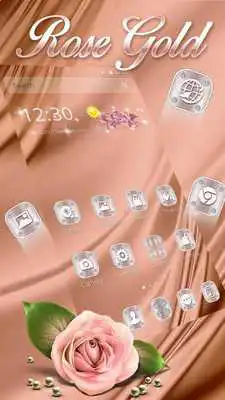 Play Stylish Rose Gold Silk Theme