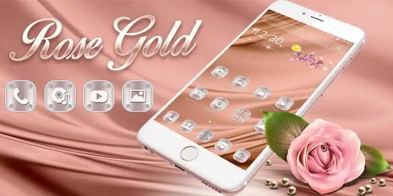 Play Stylish Rose Gold Silk Theme