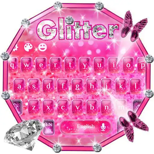 Free play online Stylish Shiny pink Glitter Keypad  APK