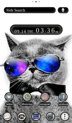 Play APK Stylish Wallpaper Cool Cat x Galaxy Theme  and enjoy Stylish Wallpaper Cool Cat x Galaxy Theme with UptoPlay jp.co.a_tm.android.plus_coolcat_galaxy