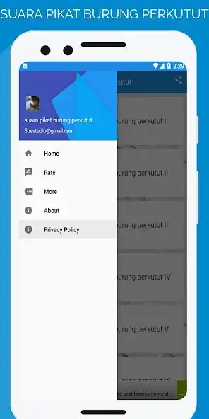 Play Suara pikat burung perkutut  and enjoy Suara pikat burung perkutut with UptoPlay