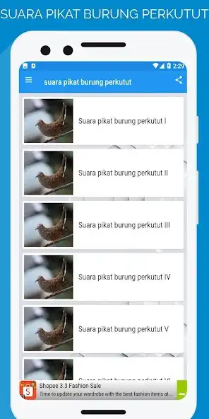 Play Suara pikat burung perkutut as an online game Suara pikat burung perkutut with UptoPlay