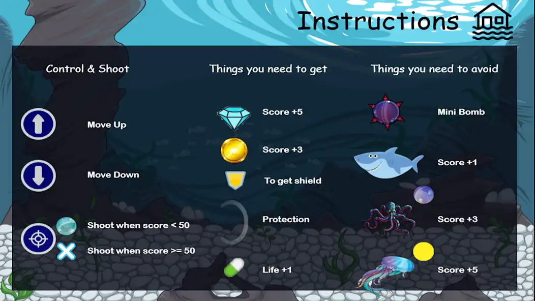 Play Submarine Shooter - By Ghani as an online game Submarine Shooter - By Ghani with UptoPlay