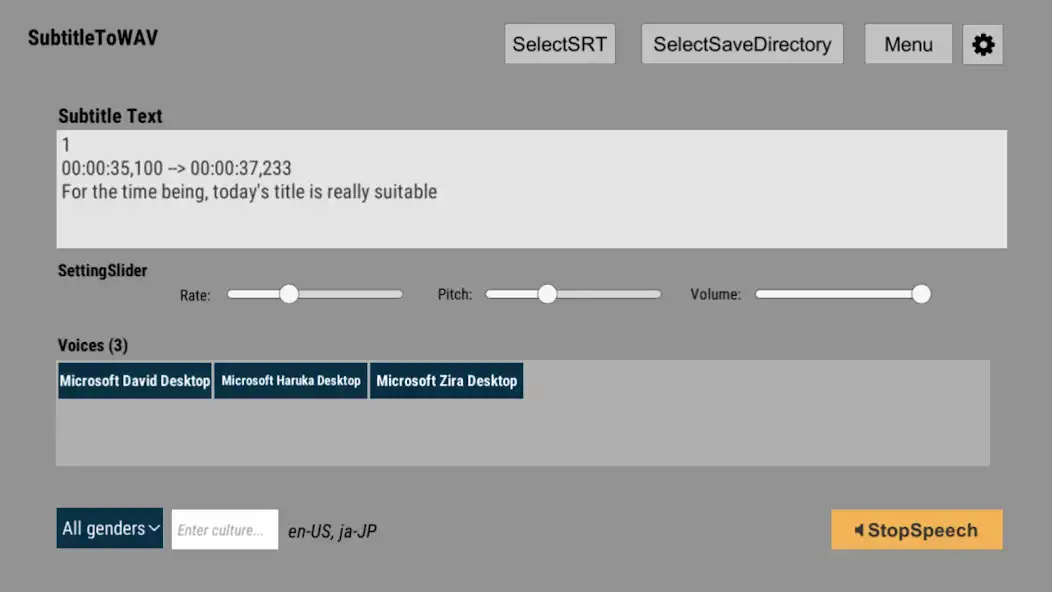 Play Subtitle To Speech as an online game Subtitle To Speech with UptoPlay
