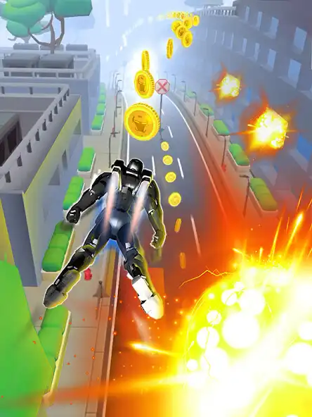 Play Subway Iron Hero Man Runner as an online game Subway Iron Hero Man Runner with UptoPlay