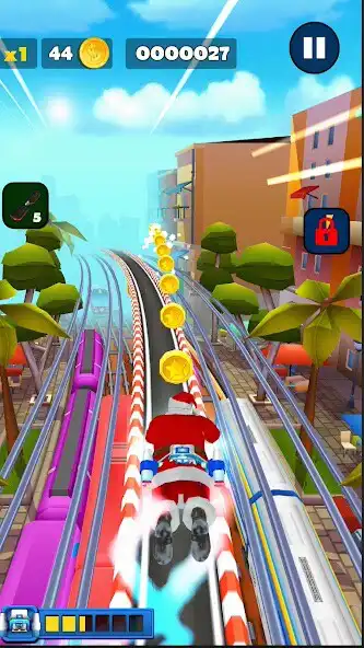 Play Subway Santa Claus Runner Xmas as an online game Subway Santa Claus Runner Xmas with UptoPlay