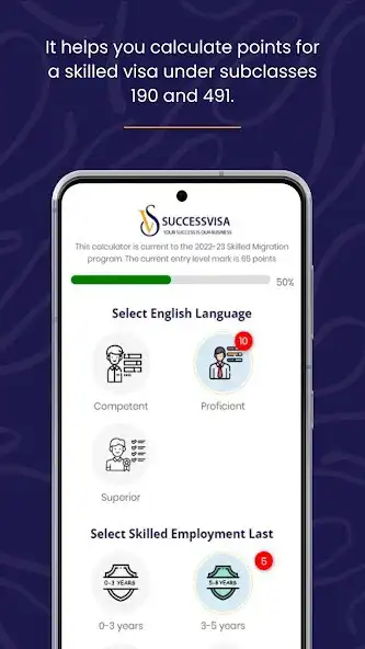Play SuccessVisa-Point Calculator as an online game SuccessVisa-Point Calculator with UptoPlay