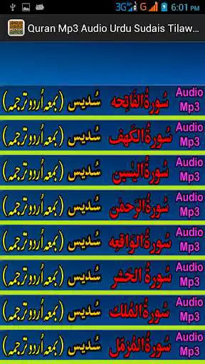 Play Sudes Urdu Quran Audio Tilawat
