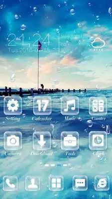 Play Summer Sea Go Launcher Theme
