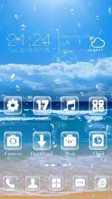 Play Summer Sea Go Launcher Theme
