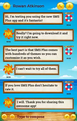 Play APK Summer SMS Theme  and enjoy Summer SMS Theme with UptoPlay com.tj.summer.app