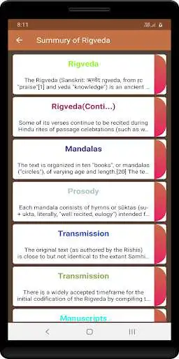 Play Summury of Rigveda  and enjoy Summury of Rigveda with UptoPlay