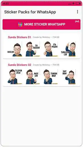 Play Sunda Stiker Lucu WAStickerApps  and enjoy Sunda Stiker Lucu WAStickerApps with UptoPlay