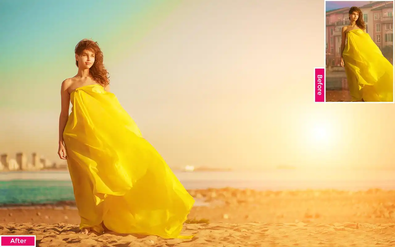 Play Sunframe -Auto Sunrise Sunset Beach background app