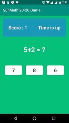 Play SunMath 20-20 Game