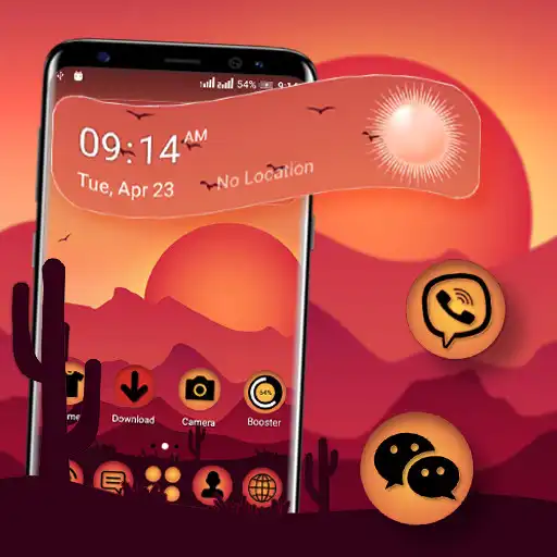 Play Sunrise Painting Launcher Theme APK