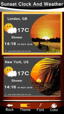 Play Sunset Clock And Weather